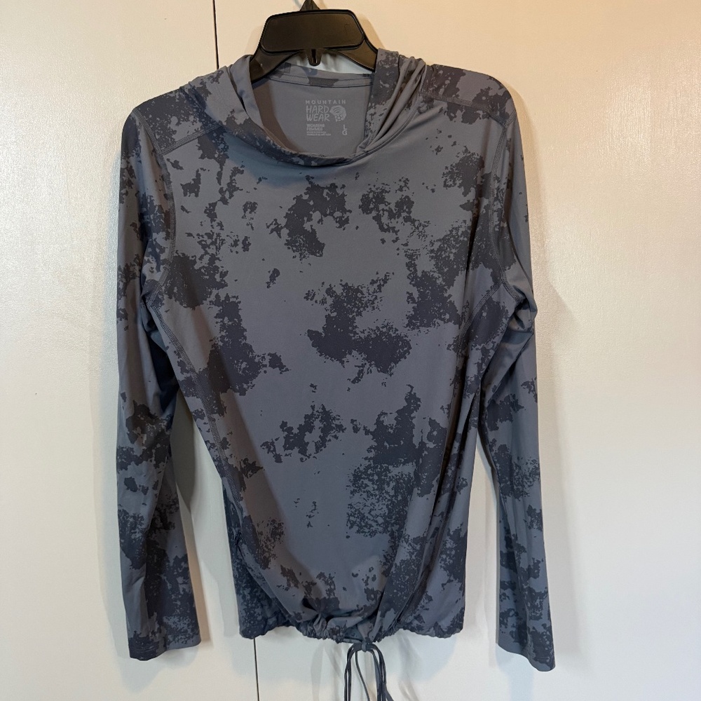 Mountain Hard Wear Lightweight Hoodie Size L Blue Camo
